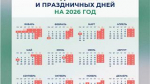 Минтруд разработал проект календаря праздничных и выходных дней на 2026 год