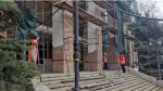ГАУ РК "Дирекция": начаты работы по замене фальшфасада театра им. Пушкина (фото)