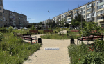 Керчане озеленяют отремонтированный двор (фото)